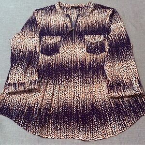 Cocomo Women's Black and Cream Blouse